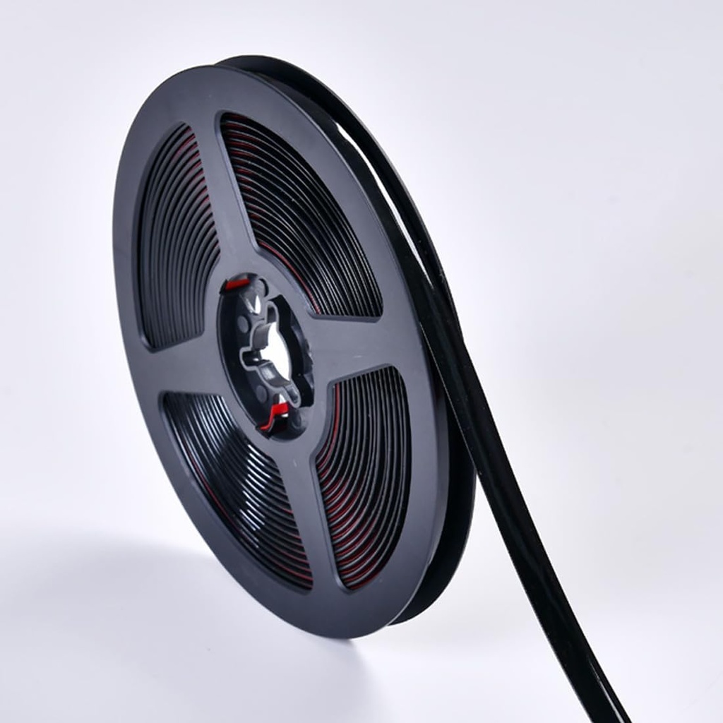 Flexible Quarter Round Molding Self Adhesive,Peel and Stick Waterproof Molding Trim Caulk Strip for Wall Edge Corner,Ceilings Edge,Cabinet Edge,Tile Countertop Edge,Window Door Frame (Black)