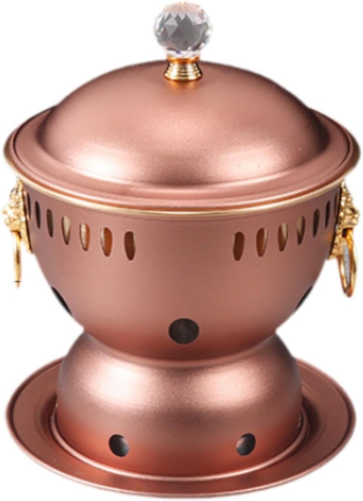 Alcohol Burner for Camping Hot Pot Cooking, Copper Color