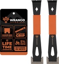 Wrango Tools 9.5" Trim Bar Pry Bar - Patented Small Pry Bar with Bolt Remover & Nail Puller for Home Improvement & Construction - Flat Bar with Shock-Absorbing Grip & Wide Winged Ends, 2pk