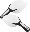 PRETYZOOM 2Pcs Reusable Plastic Food Scoops Versatile Ice Flour Grain and Coffee Bean Shovels for Kitchen Use Lightweight and Convenient for Measuring and Serving