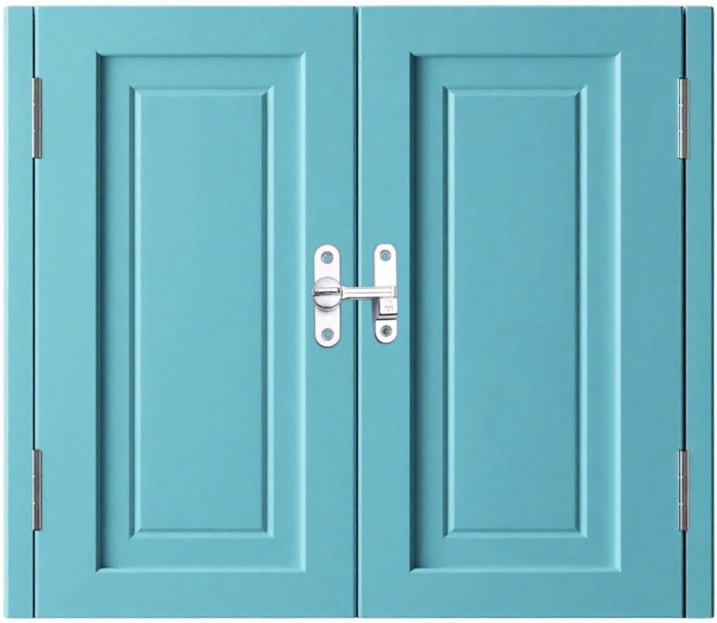 Saloon Doors Swinging Half Door For Kitchen Solid Wood Swing Cafe Doors 27"-60" Double Action Interior Door Home Hallway Divider(Sky Blue,28" x32")
