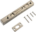 Bolt Protector Concealed Sliding Bolt Lock Stainless Steel 6 inch(15cm) Security Door Bolt Latch, for French Doors, Composite Doors, Wooden Doors, Double Doors, Virtual Doors(Silver, 6 inch)