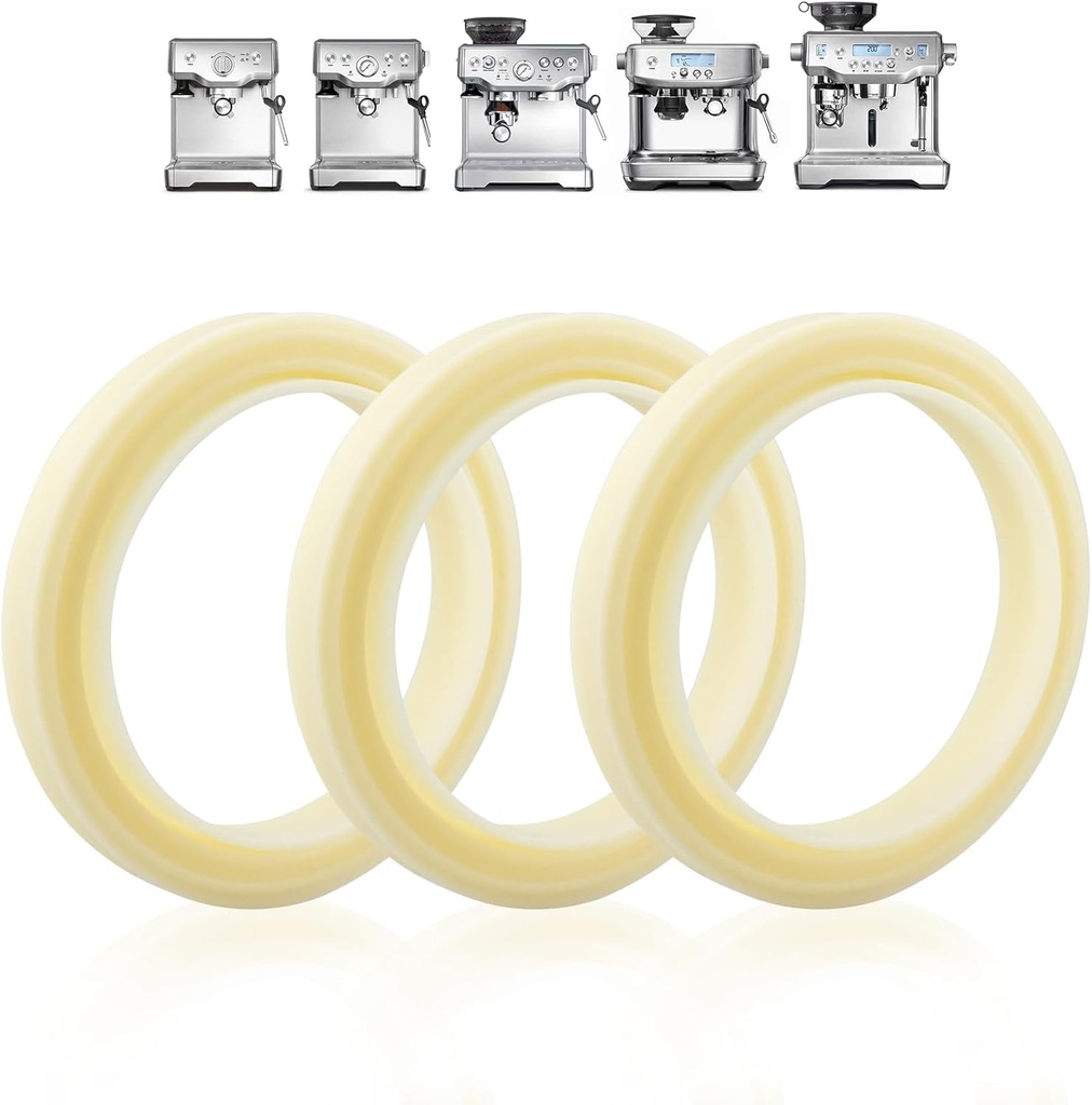 3Pcs 54mm Silicone Steam Ring, Grouphead Gasket Replacement Part, Replacement Sillicone Gasket for Most coffee machines 870/878/880/860/840/810/450/500/875/878