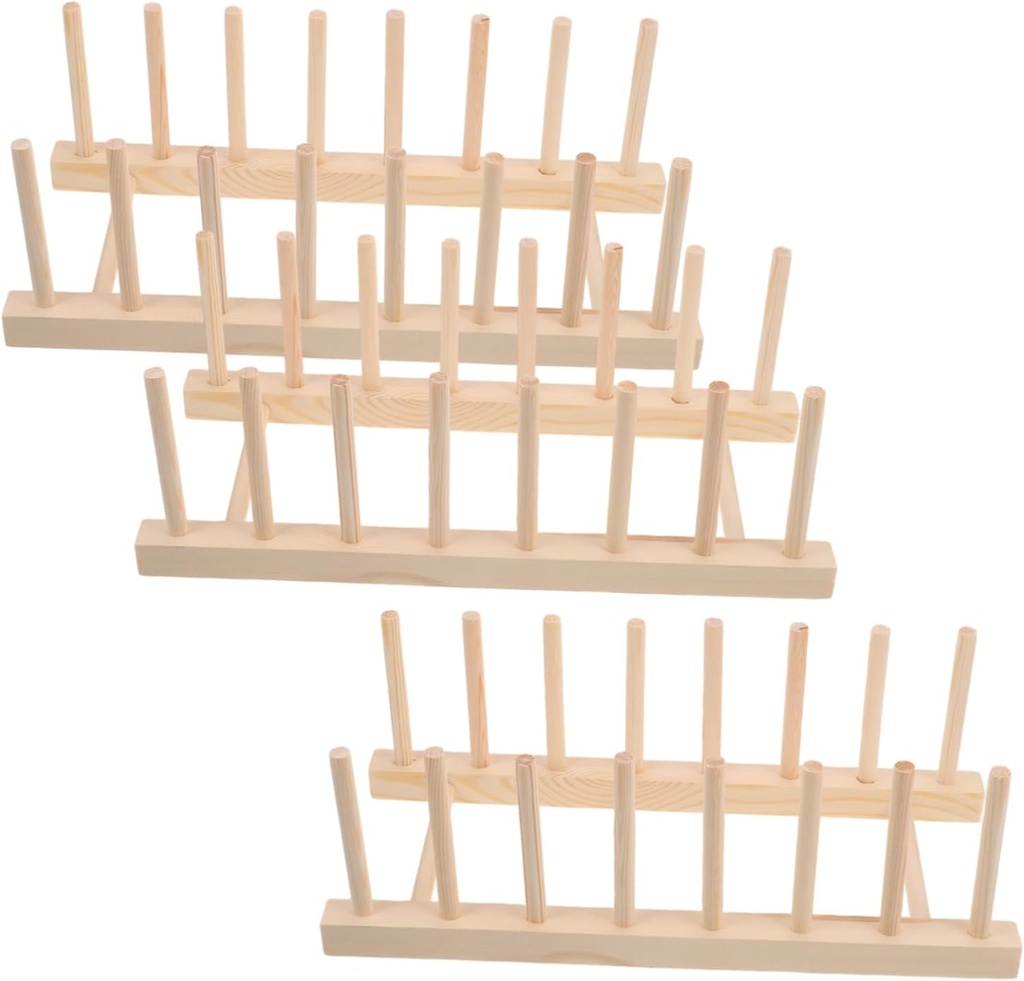 STOBAZA 3pcs Dish Rack Organizer Vertical Plate Stand for Kitchen Cabinet Space-Saving Holder for Bowls Cups Pots Lids and Cutting Boards