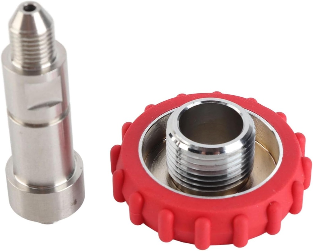 CO2 Filling Cylinder Adapter G5 / 8 to 7/16-20 Stainless Steel Connector, Durable Inflatable Bottle Fitting -, Easy Installation, Ideal for Soda Maker and