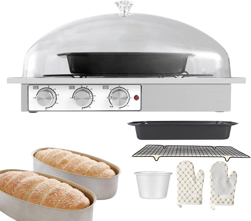 Bread Dough Proofer Machine,Yogurt Maker Proofing Slow Cooker Fermenter,0-120 Minutes Timing,Independent Temperature Control,With Humidification Cup,Grids,A Pair Of Gloves,510*360*290