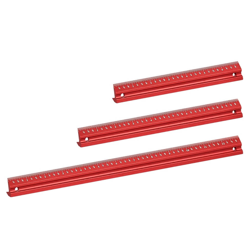 Woodworking Edge Ruler Set Corner Rulers Precision Edge Measuring Ruler V Shaped Straight Ruler 7/9/13 Inch