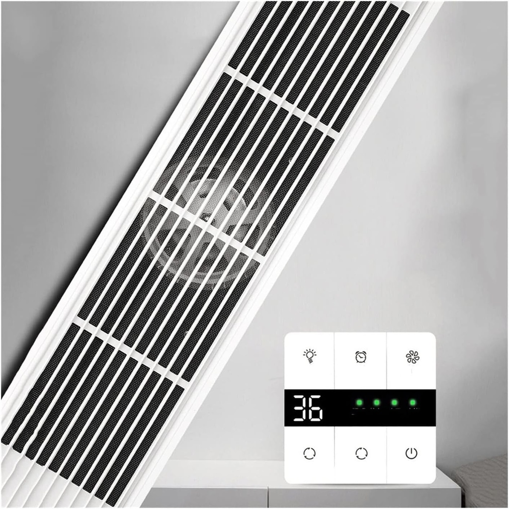 Bathroom Kitchen Ceiling Ventilation Fan, 15×60CM Hidden Exhaust Fan, Powerful Low Noise, All-Copper Motor, with Filter, Rectangular Design for Efficient Airflow