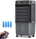 Cooling Fan with Remote, Evaporative Air Cooler with Water Tanks and 4 Ice Packs, 3 Speeds, For Home, Commercial And Industrial(90cm/35in)
