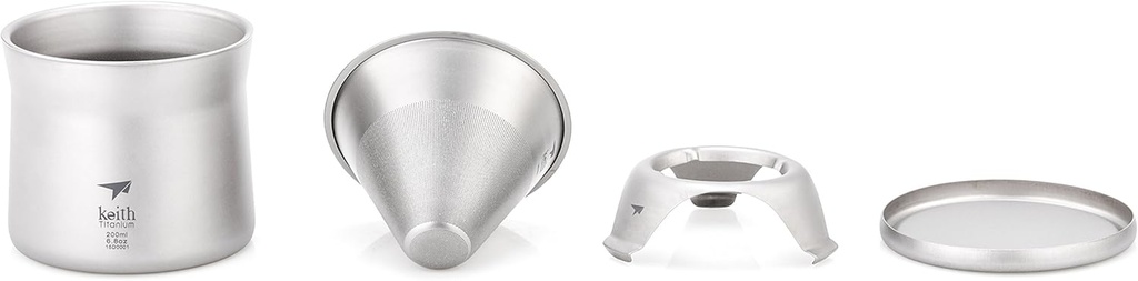 Keith Titanium Ti3911 Ultralight Coffee Maker - Custom Premium Leather Case Included 18th Anniversary: Exclusive Price!