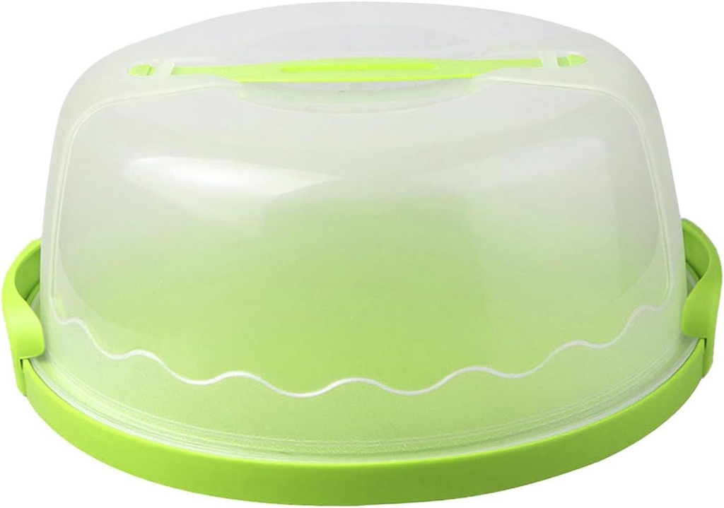 Generic Cake Carrier with Lid And Handle Fits 10” Cakes Multipurpose Container Cake Keeper Stand, green