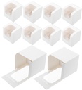 20pcs Individual Cupcake Boxes with Window Display Cupcake Holders Versatile Packaging for Tarts Pastries for Bakery and Special Events