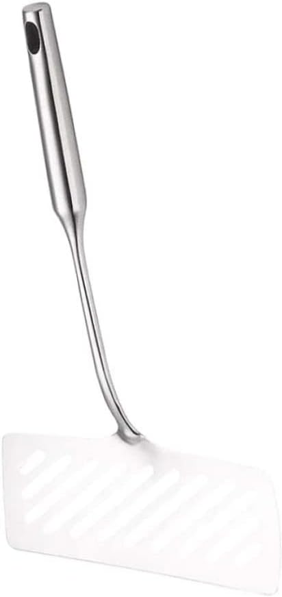 1pc Thickened Widen Long Handle Stainless Steel Oil Leakage Shovel Made of Steel Easy to Drain Oil Great for Kitchen