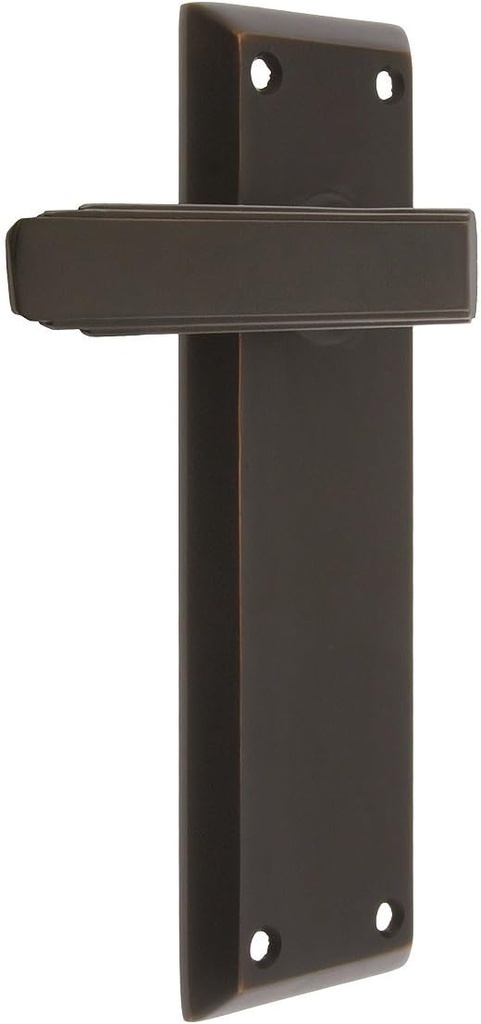 Quincy Door Set Passage in Oil Rubbed Bronze with Left Hand Milano Levers