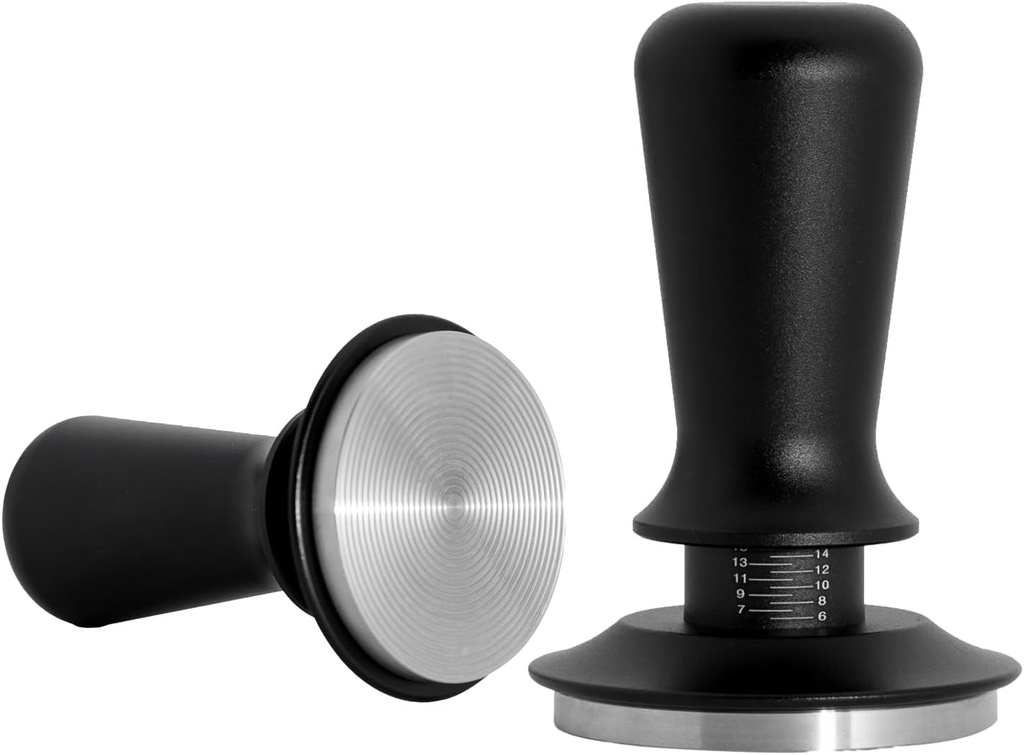 58mm Espresso Tamper, Professional Barista Coffee Tamper, Heavy-Duty Stainless-Steel Flat Base, Ergonomic Handle, Compatible with 58mm Portafilter, Coffee Accessory for Espresso lovers