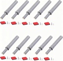 10PCS Magnetic Push Latches for Cabinet Push to Open Door Latch, Gray Soft Quiet Close Closers, Plastic Damper Buffer Push for Kitchen Drawer Door