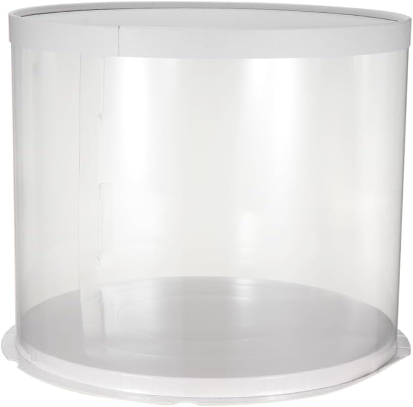 Homoyoyo Round Cake Box Packaging in Full Sheet Cake Carrier Cheesecake Boxes Food Crisper for Parties Shops Bakeries