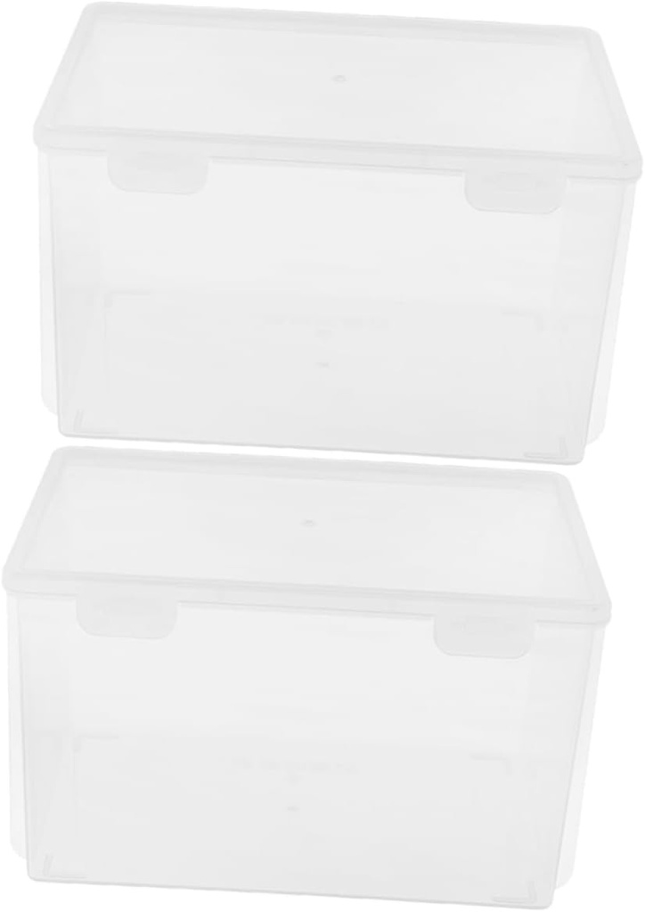 Amosfun 2Pcs Bread Storage Box Food Organizer for Fridge and Kitchen Counter Versatile Toast Holder for Baked Goods Airtight Food Box for Home and Bakery Use