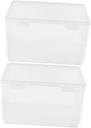 Amosfun 2Pcs Bread Storage Box Food Organizer for Fridge and Kitchen Counter Versatile Toast Holder for Baked Goods Airtight Food Box for Home and Bakery Use
