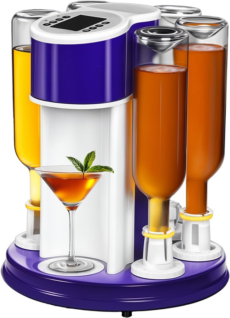 Cordless Cocktail Making Machine,No Need Capsules,170 Customizable Recipes,Margarita Cocktail Maker Machine,Voice and Button Control,Family Gatherings and Outdoor Events