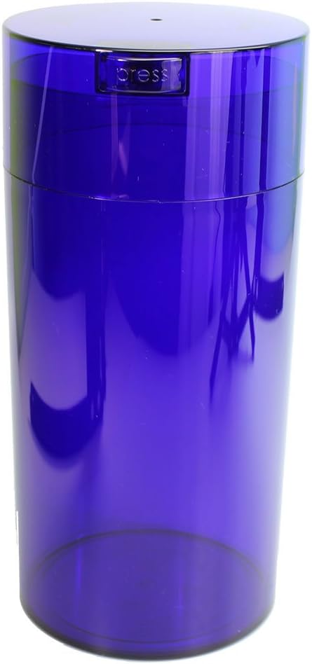 Tightvac - 5oz to 24 Ounce - Patented Airtight Container | Multi-use Vacuum Container Works as Smell Proof Containers for Herbs and Dry Goods. Blue Tint