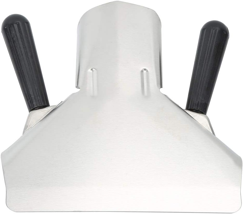 Stainless Steel Popcorn Scoop French Fry Shovel with Non Slip Handle, Convenient Chip Scoop Tool for Snacks, Popcorn, Ice (Double handle)