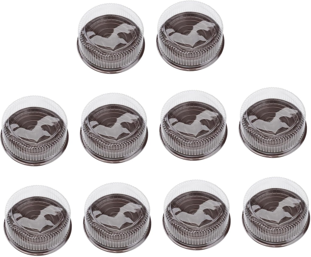 OUNONA 10pcs 8 Cake Box Packaging Containers with Lids Transparent Boxes Covers Cake Carriers for Transport Small Is Clear Pastry Case Cake Holder with Cover Plastic Cake Carrier