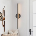 EDISLIVE 3-Colors Bathroom Vanity Light Dimmable Modern LED Wall Light Fixtures, 23.6 in 3000K-6000K for Bedroom Makeup Mirror Living Room Kitchen, Black