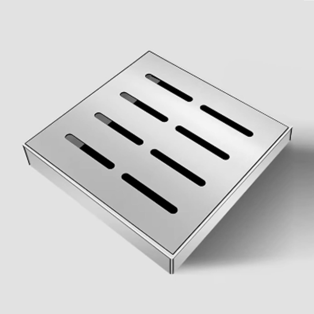 Bathroom sink drain filter，Square groove drain grille，304 stainless steel drain cover，Outdoor Sewer Cover，Grid Rainwater Grate，Basement sewer cover to block debris，for Yard/garden/driveway(Thickness2m