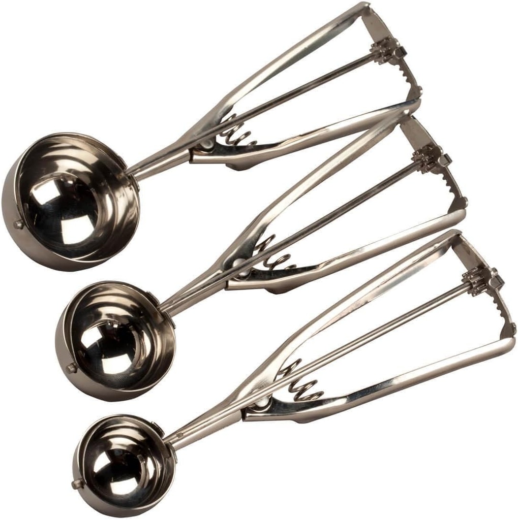 For Stainless Steel Cookie Scoop with Trigger Set of 3
