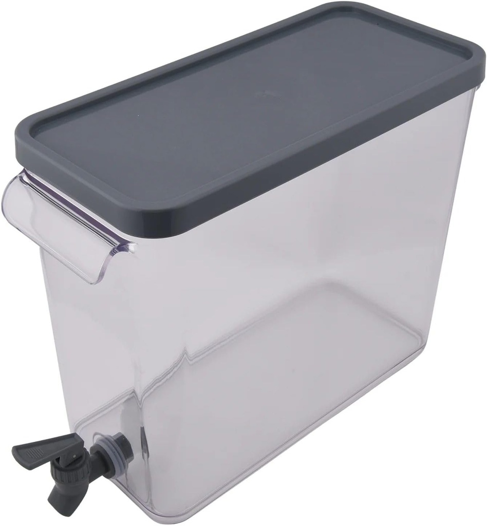 Generic Acrylic Slim Fridge Dispenser, 2-Gallon Capacity, BPA-Free, Shatter-Resistant, Gray/Clear Options