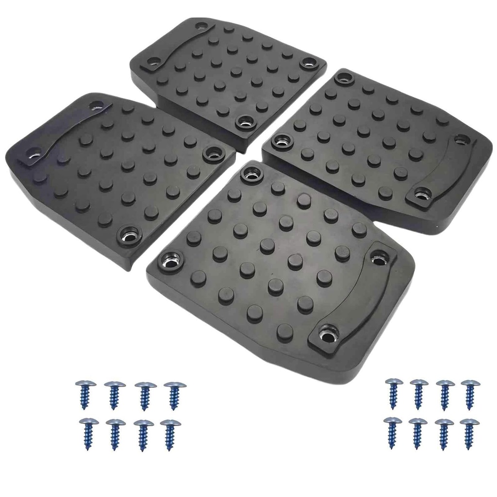 4-Piece Drywall Stilt Sole Non-Slip Replacement Kit,Heavy-Duty Stilt Anti-Slip Mat Anti-Slip Stilt Mats for Construction, Painting, Electrical Work, Plastering, Street Performances
