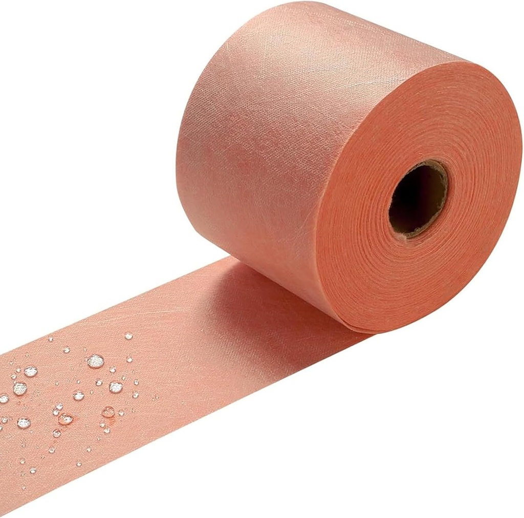 100FT Shower Waterproofing Membrane Roll, 5 Inch Wide 20 Mil Thick PE Layer with Vapor Barrier, Waterproof Membrane for Bathroom Floors, Kitchens, Laundry Rooms & Balconies, 42 Sq.Ft Coverage