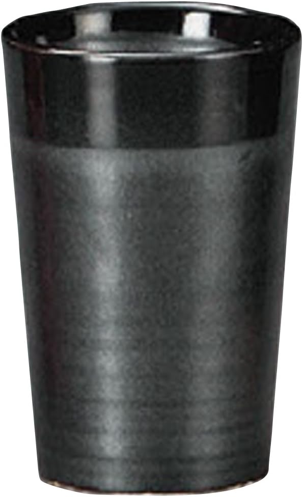 山下工芸(Yamashita kogei) Yamasita Craft 11306460 Black Nagashi Cold Sake Cup, 2.1 x 2.1 x 3.2 inches (5.4 x 5.4 x 8.1 cm)