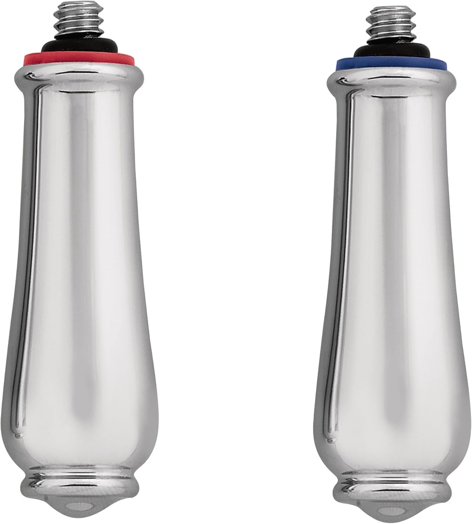 Moen 97372 Monticello Large Lever Hot and Cold Shower Handle Insert, Chrome (2-Pack)