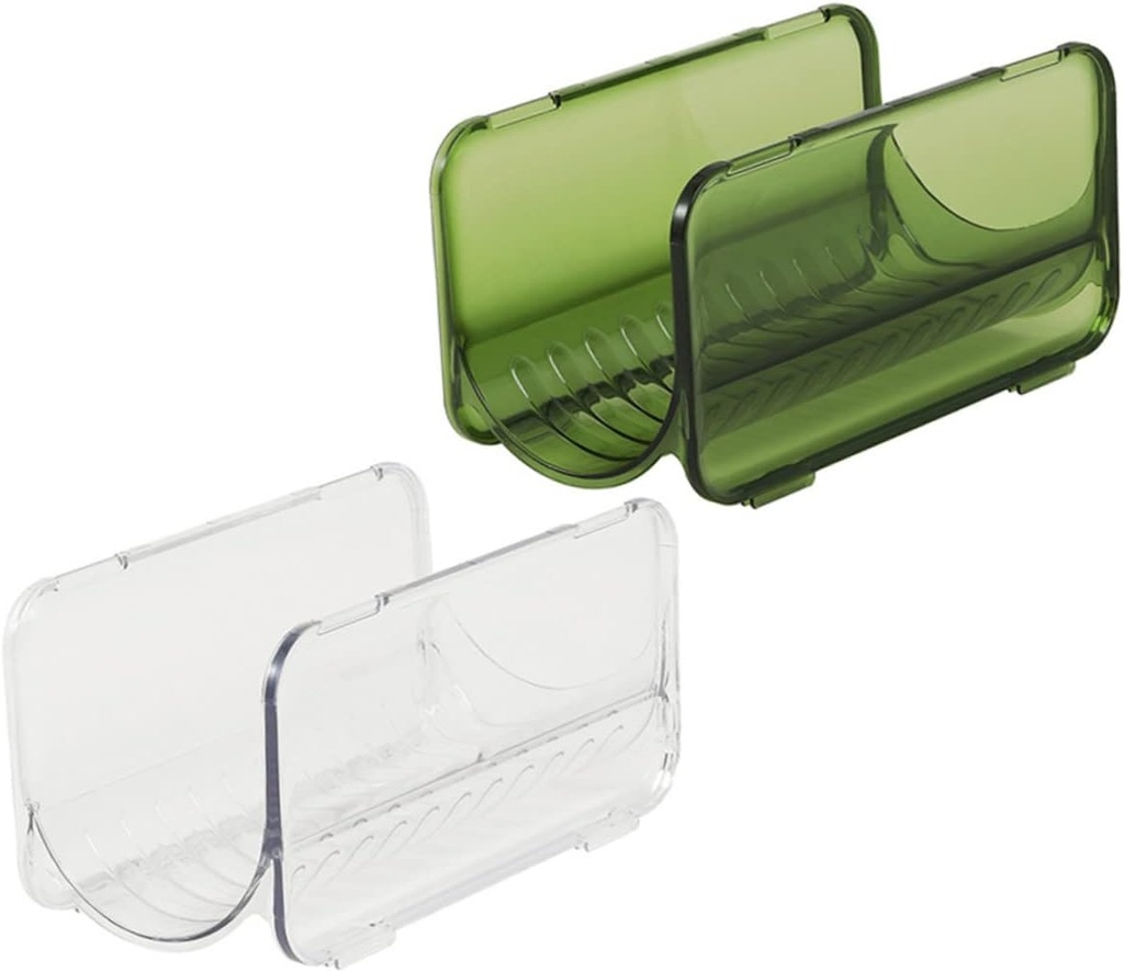 2pcs Stackable Water Bottle Organizer Multi Drink Storage Rack for Refrigerator and Pantry Material Transparent