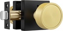 goldenwarm Interior Door Knob Black and Gold, Privacy Door Knob for Bedroom and Bathroom, Zinc-Alloy Heavy Duty Interior Door Knobs (Square Black&Gold 1 Pack)