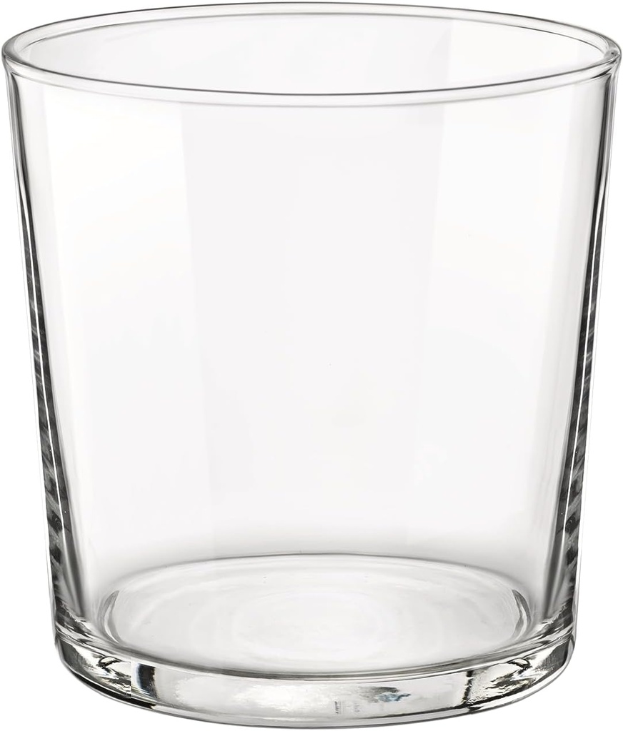 Barazzoni, Set of 6 Ghiffa Glasses, Tempered Glass, Capacity 37 cl, Made in Italy