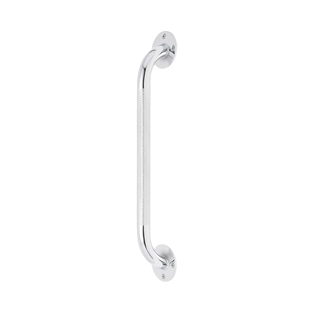 Medline Knurled Chrome 16” Grab Bar for Shower & Bathtub, Independence & Ease of Movement — for Elderly, Handicapped or Seniors, 300 lb. Capacity, 1 Bar
