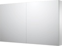Sunrosa Aluminum Bathroom Medicine Cabinet with Mirror Door, 48" x 27.5", 2-Door Wall-Mounted & Recessed Bathroom Medicine Cabinet Organizer