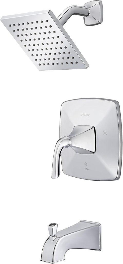 Pfister Bronson Tub & Shower Trim Kit (Valve Not Included), 1-Handle, Polished Chrome Finish, LG898BSC