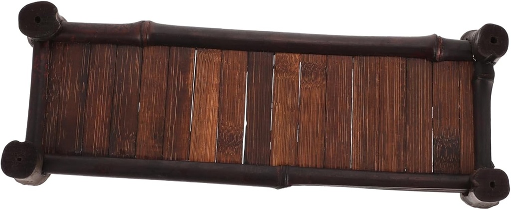 GLEAVI 1pc Tea Cup Plate Holder Bamboo Tea Cup Tray Holder Display Stand Organizer Display Plate