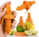 3-Piece Citrus Sprayer Set – 2 Lemon & Lime Juice Sprayers with Base Plate – Fresh Fruit Extractor for Salads, Seafood, Veggies & Cocktails (Orange)