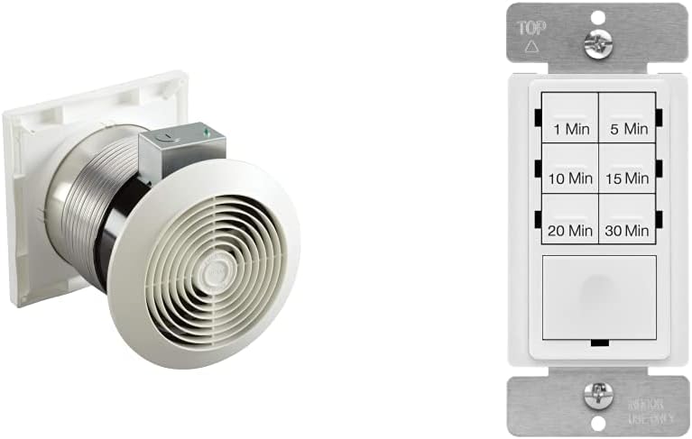 Broan-NuTone 6-Inch 70 CFM Ventilation Fan and Enerlites 1-30 Minutes Countdown Timer Switch