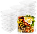 15 Pack 22oz Meal Prep Containers with Lids - Freezer & Deli Safe, Reusable Bento Box Set
