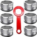 6PCS Faucet Aerator Bathroom Sink Standard Replacement Parts with Brass Shell 15/16 Inch 24mm External Thread Aerator Faucet Filter with Gasket and Wrench Suitable for Kitchen and Bathroom