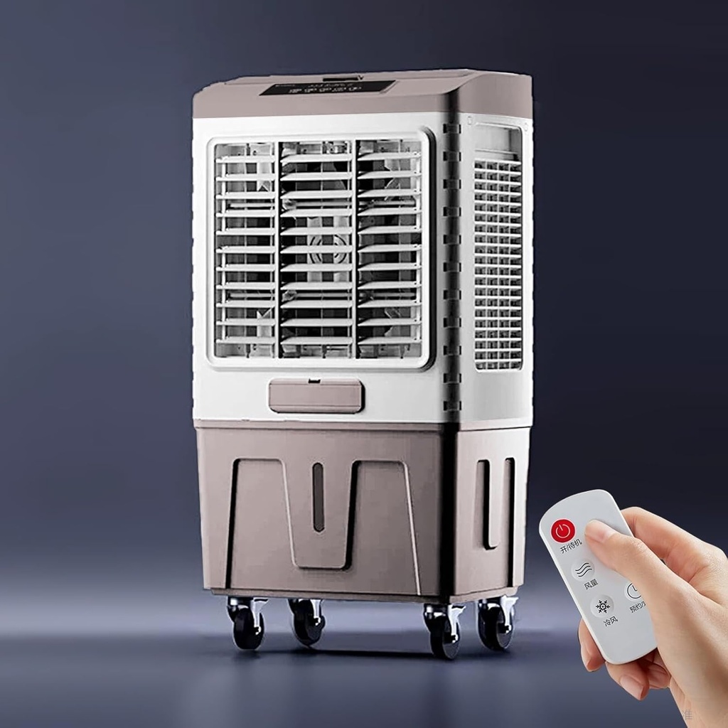 Portable Evaporative Swamp Cooler, 13.2 Gal Tank, Remote Control, 120° Oscillation, 3 Speeds, for Indoor/Outdoor Use, 430 sq. ft. Coverage