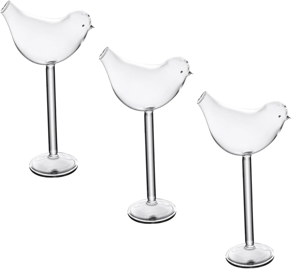 3pcs Bird-shaped Wine Glasses Unique Goblets for Cocktails Wine Whiskey Creative Drinkware for Home Bar Parties