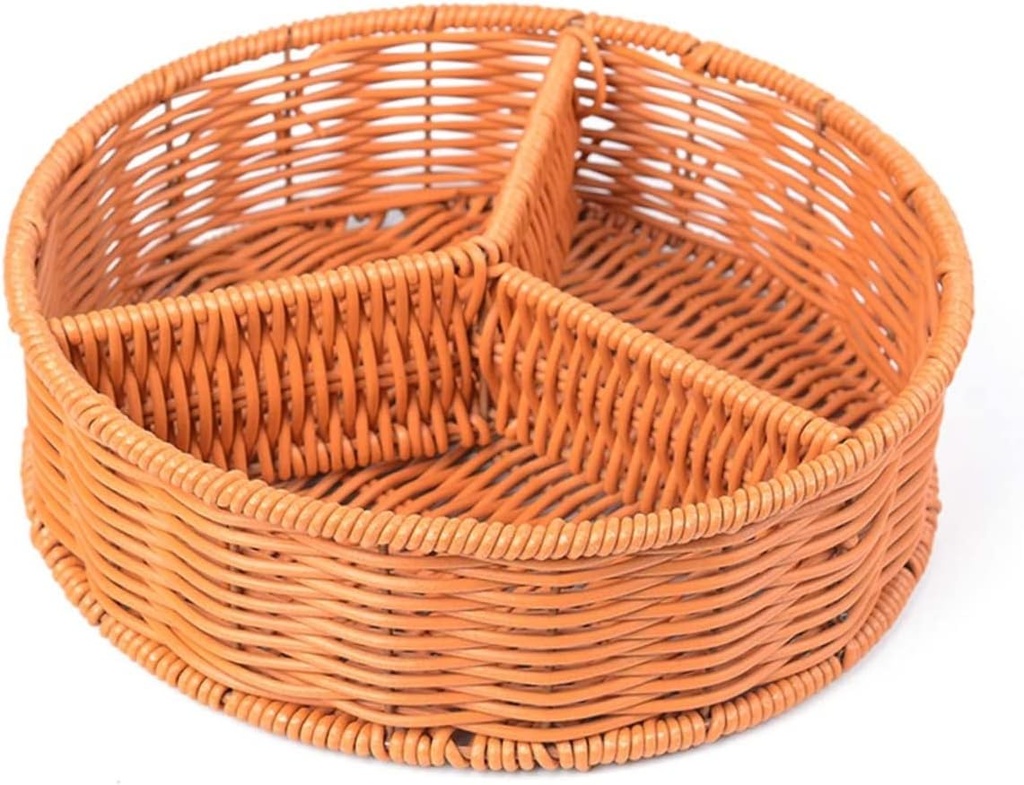 Fruit Storage Containers Large Imitated Rattan Basket for Kitchen Fruit Basket Stand