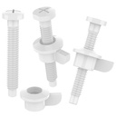 Toilet Seat Including Nut for Top Mount Toilet Seat Hinges, Plastic, Pack of 4